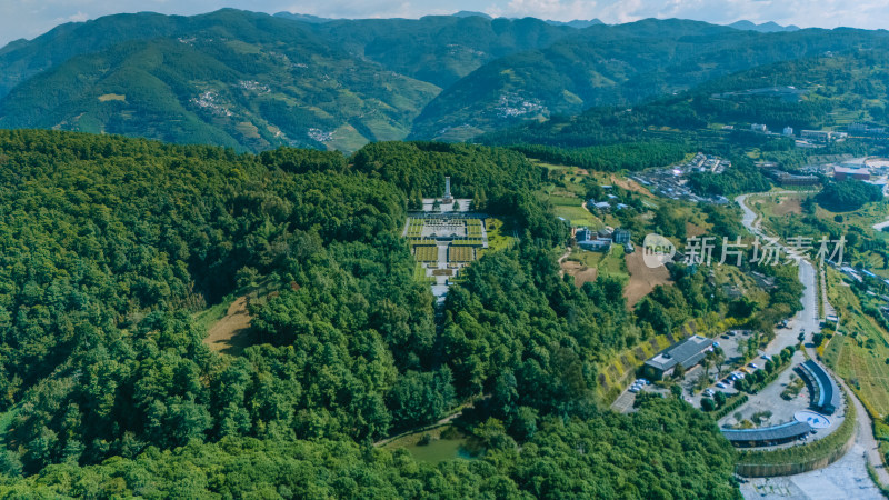 龙陵松山战役遗址高视角航拍