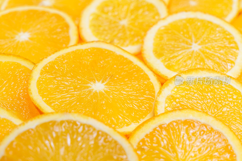 新鲜的橙子水果切片