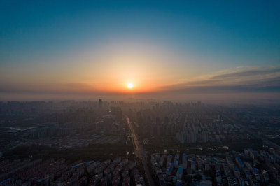 河南许昌城市风光航拍摄影图