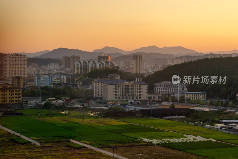 中国福建南平市延平区郊外城市风光