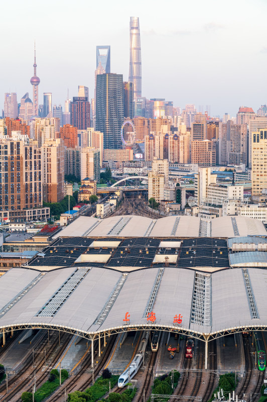 上海站城市建筑风光