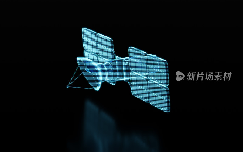 人造卫星与全息图像3D渲染