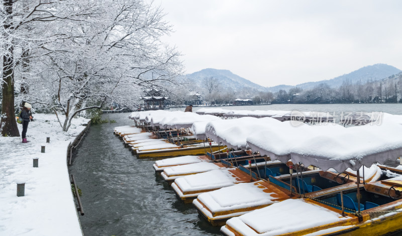 杭州市西湖雪景