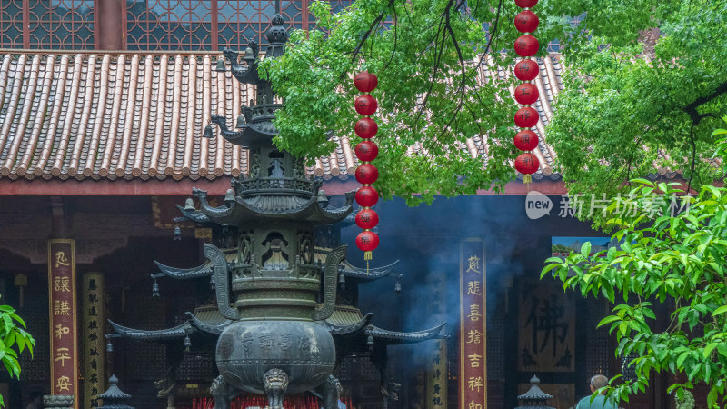 杭州飞来峰景区上天竺法喜禅寺古建筑