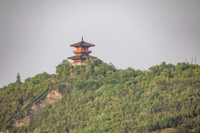 陕西延安宝塔山宝塔岭山寺塔摘星楼