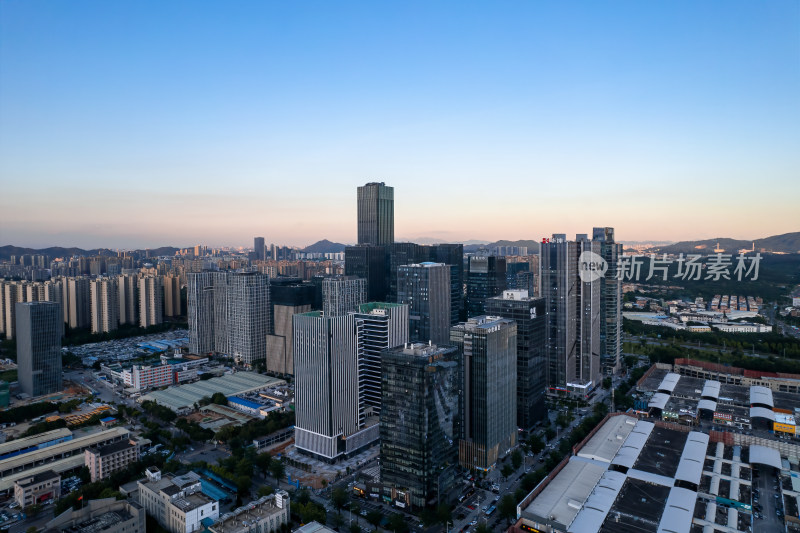 城市广场全景鸟瞰图