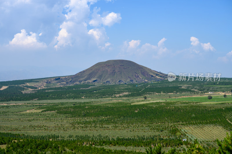 山西省大同市火山群地质文化遗产航拍风光