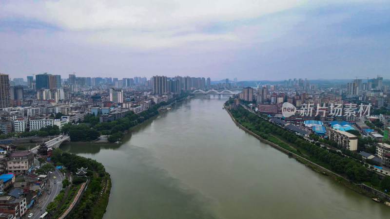 湖南邵阳城市建设航拍图