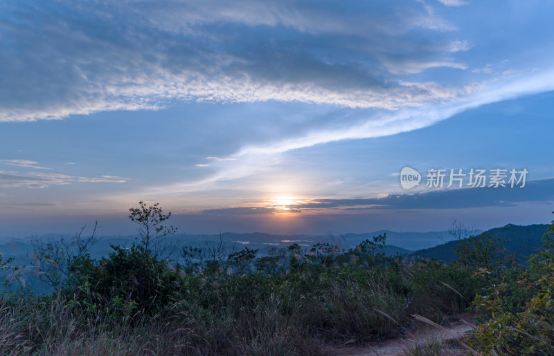 深圳羊台山阳台山森林公园夕阳落日晚霞