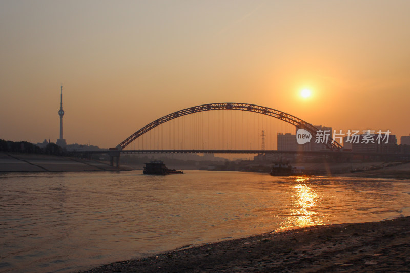 武汉汉江日落风景