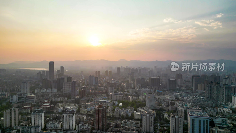 云南昆明城市风光航拍图