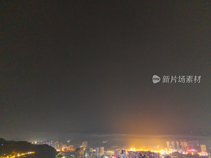 达州夜景航拍图