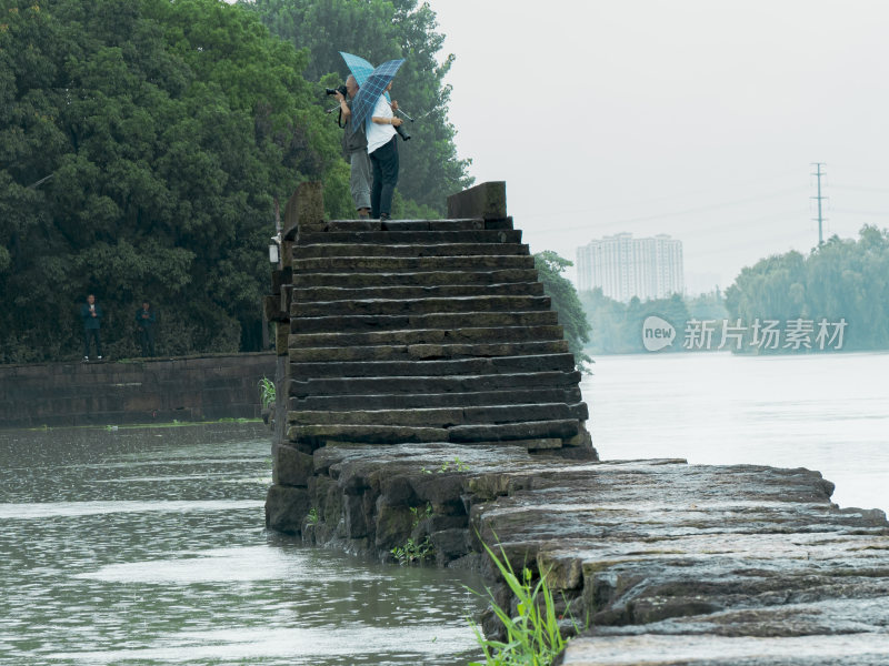 绍兴江南水乡避塘风景