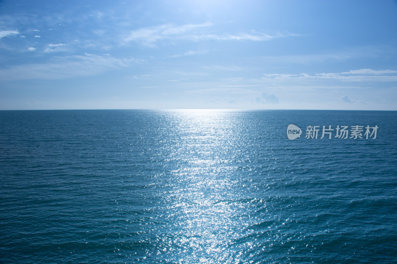 蓝色的青海湖海平面地平线自然风光