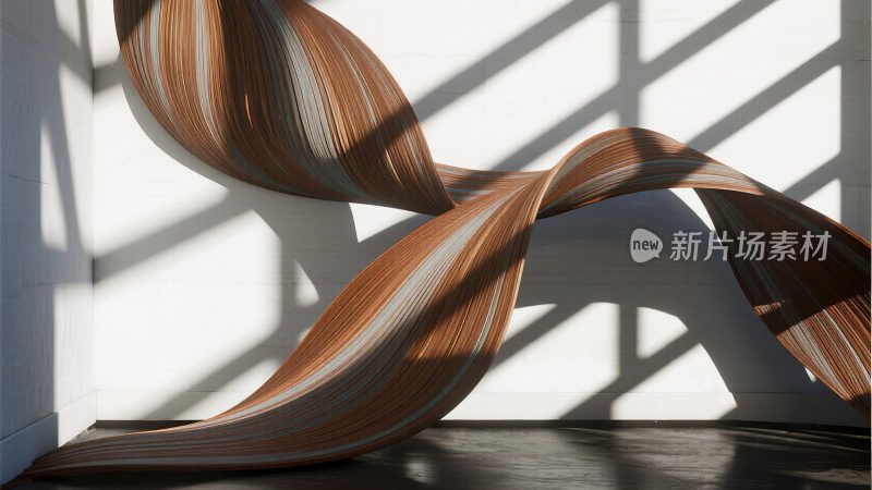 现代抽象艺术装置光影效果