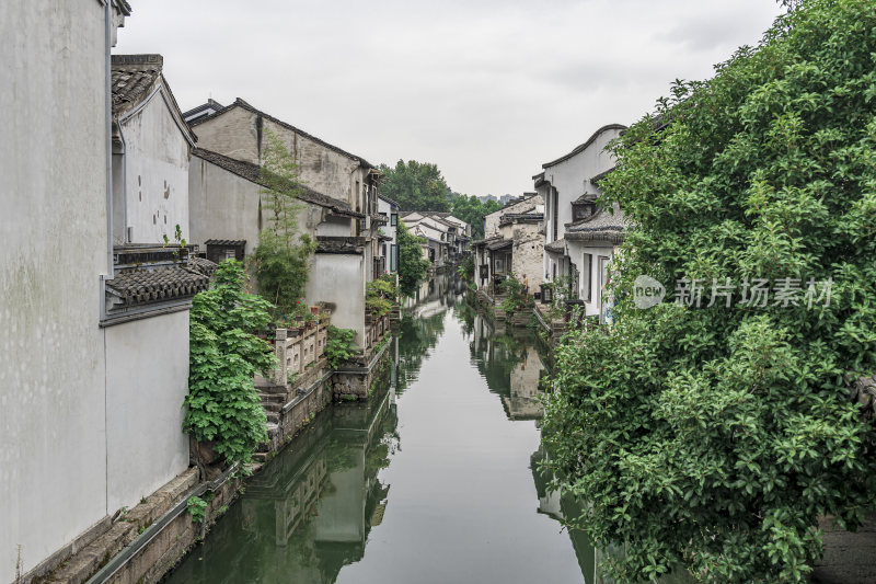 绍兴仓桥直街江南水乡风景