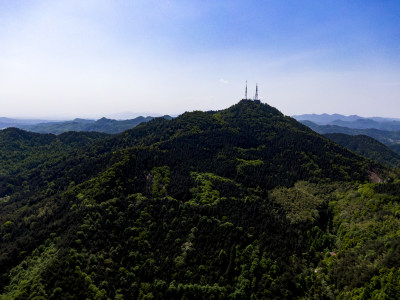 祖国大好河山青山绿水自然风光航拍图