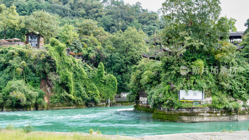 四川都江堰水利工程景区的风景