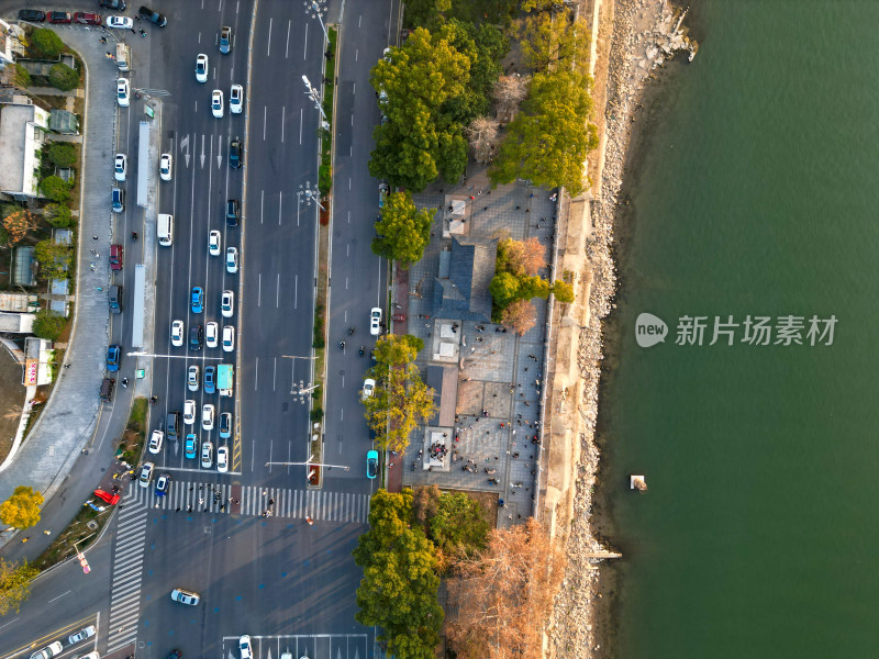 湖南长沙城市建筑高楼交通航拍摄影图