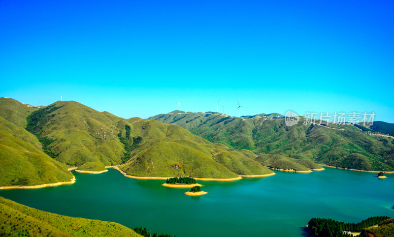 广西桂林全州天湖旅游景区山景湖泊自然风光