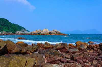 深圳大鹏半岛东西涌穿越海岸山林岛屿风光