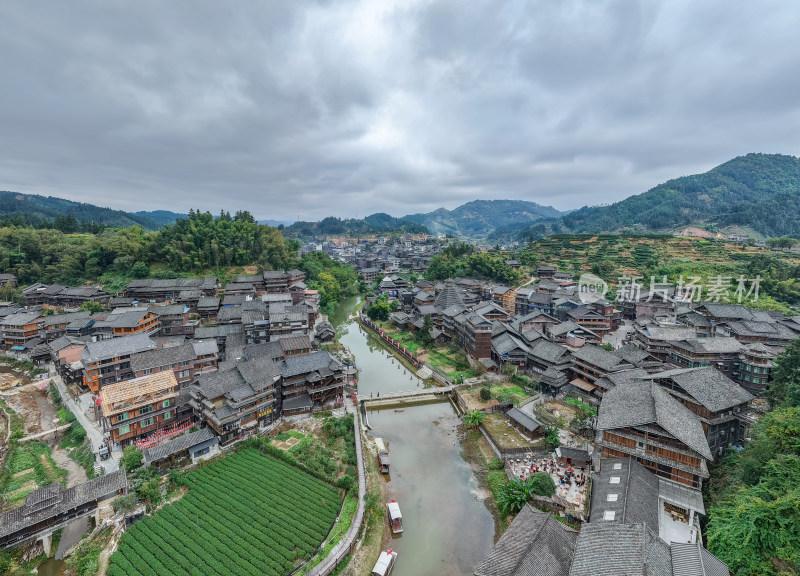 广西柳州三江程阳八寨侗寨建筑