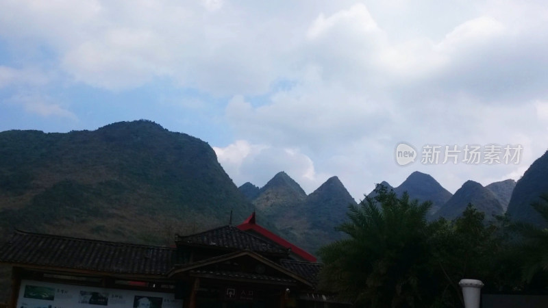 桂林山脉蓝天自然风景