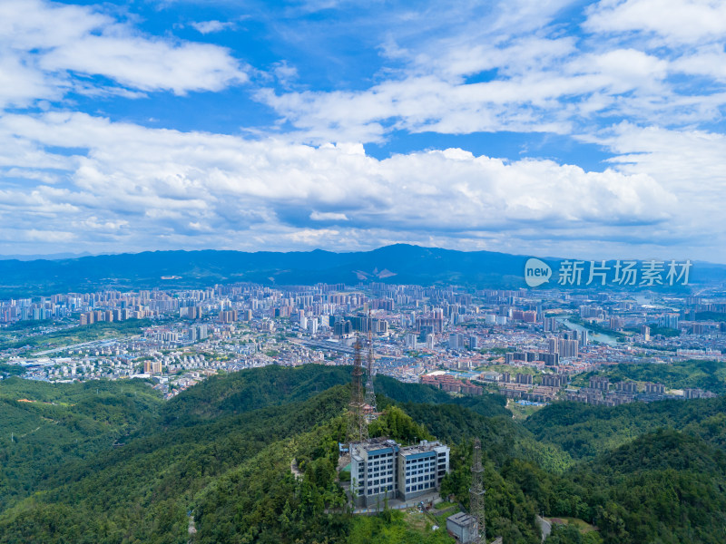 祖国大好河山绿色森林植物航拍图