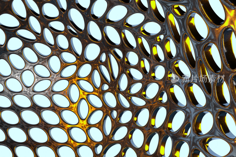 金属多孔网状结构 3D渲染