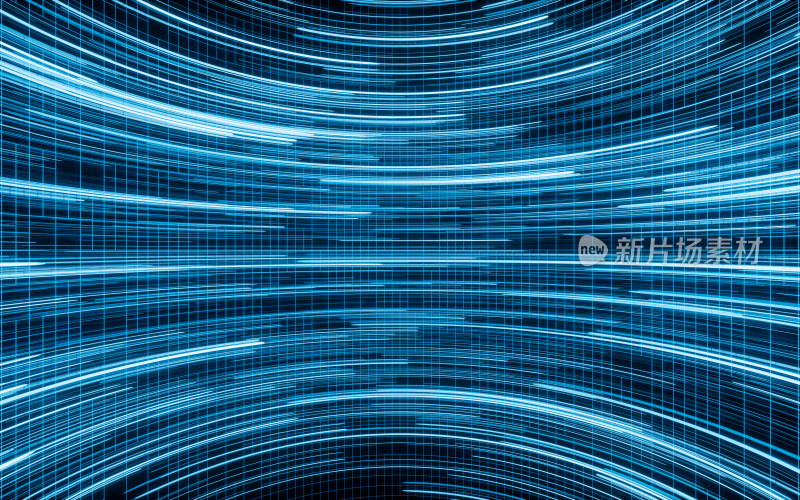 流动的科技感线条3D渲染