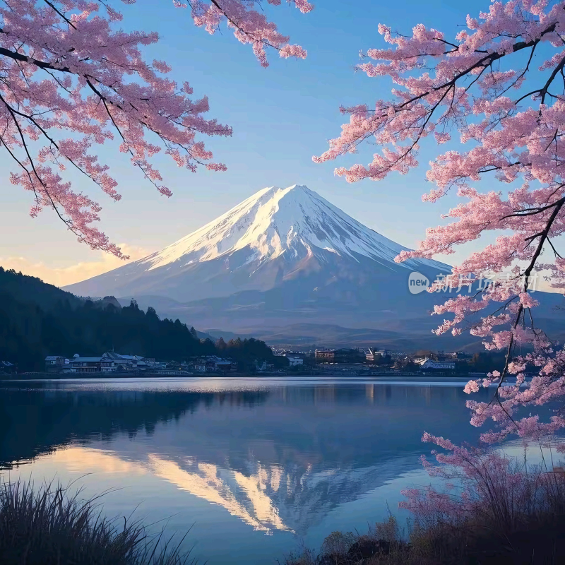 富士山樱花