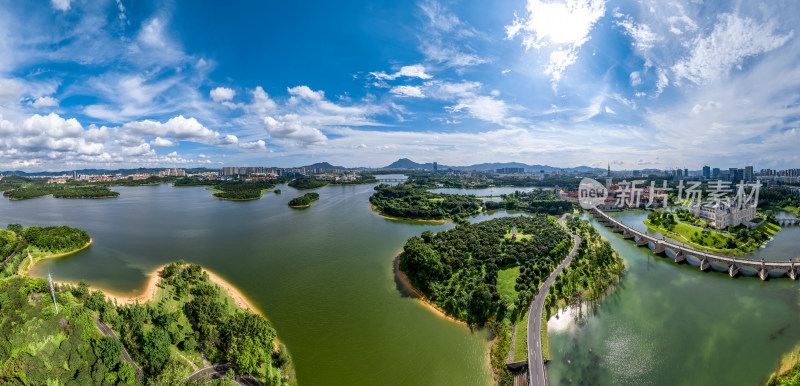 东莞松山湖景区航拍