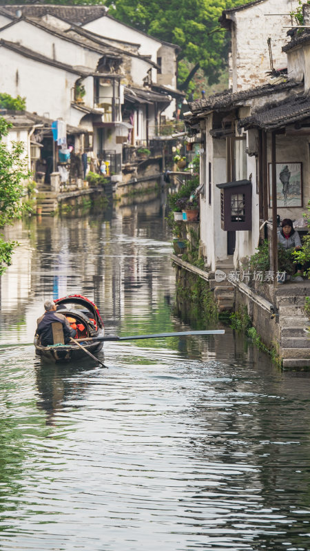 绍兴仓桥直街江南水乡风景