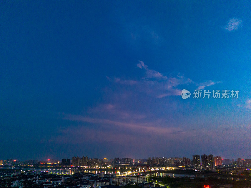 抚州文昌里夜景灯光航拍图