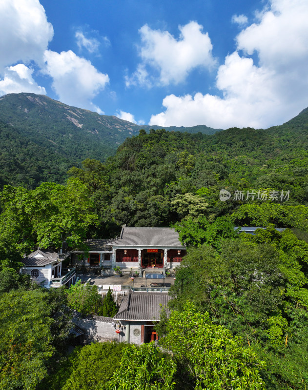 广东省惠州市博罗县罗浮山南楼寺航拍