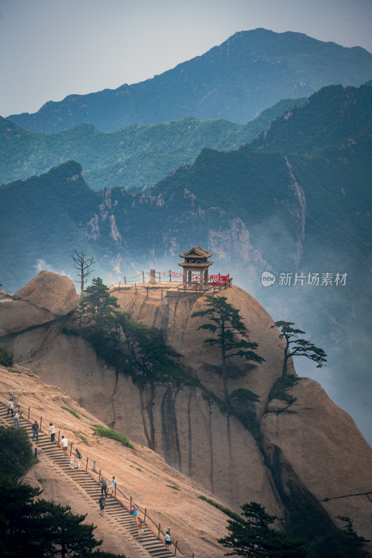 西岳华山日出日落朝霞晚霞云海美景