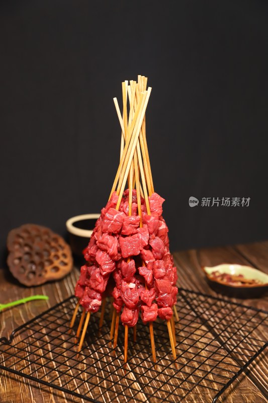 烧烤牛肉串 牛腩串