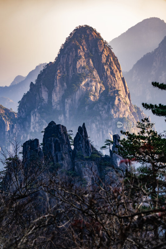 安徽黄山风景区自然风光