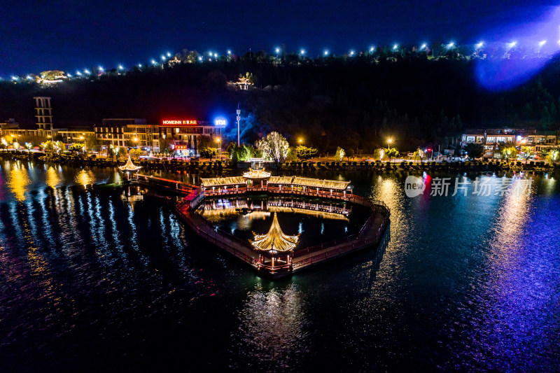 云南大理古城夜景