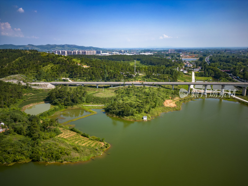 诸葛亮夫人黄家湾风景区航拍摄影图