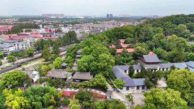 湖北黄冈黄州东坡赤壁景区航拍图