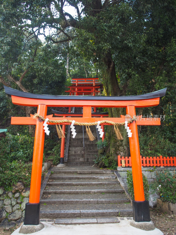 日本京都建勋神社的鸟居