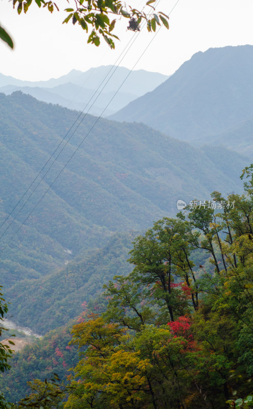 河南省洛阳白云山九龙潭秋天风景