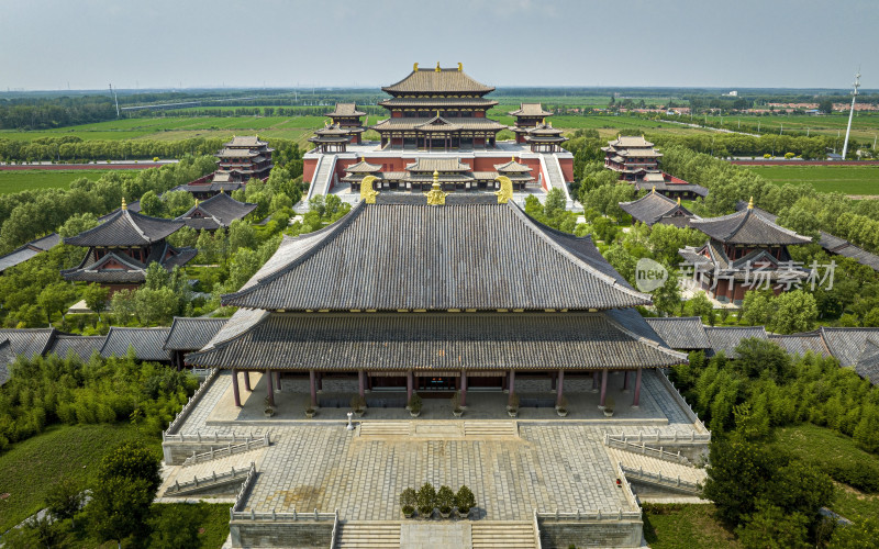 天津市宝坻区大觉禅寺航拍