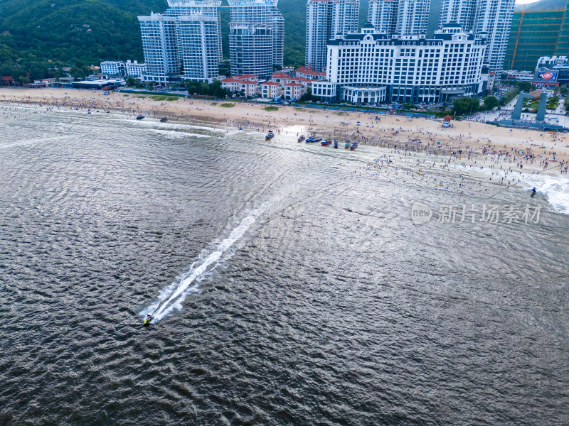 广东南澳岛青澳湾沙滩航拍图