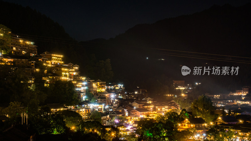 贵州西江千户苗夜景