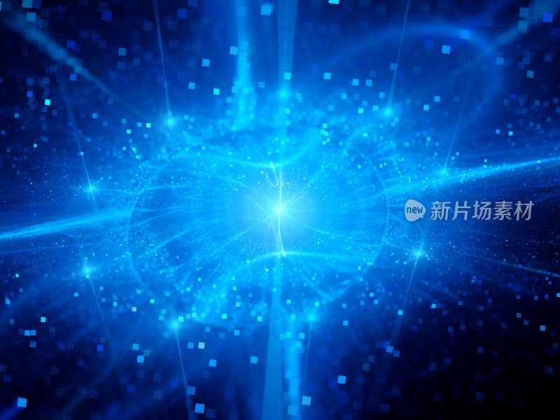 蓝色科技感光影背景素材