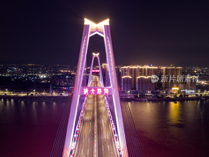 揭阳大桥夜景航拍 揭阳夜景