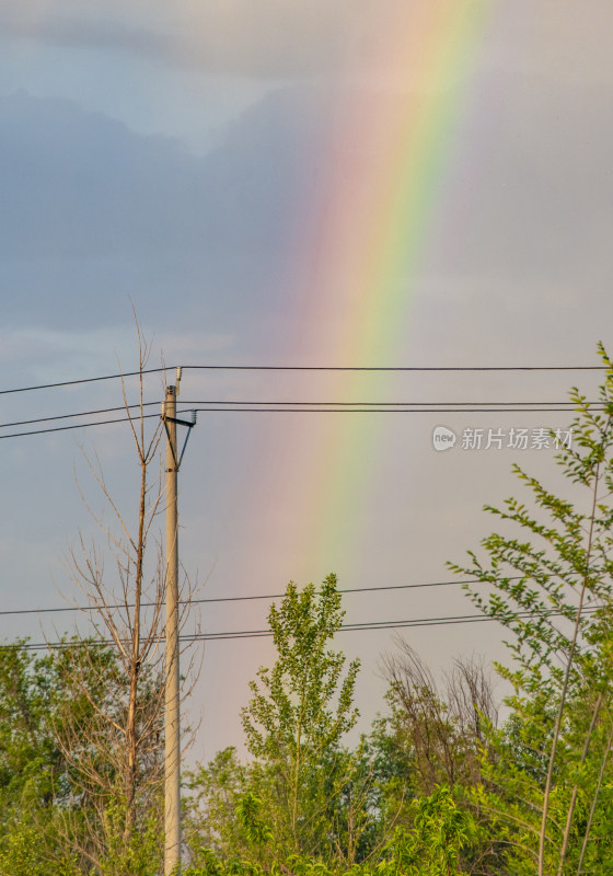 雨后出现彩虹