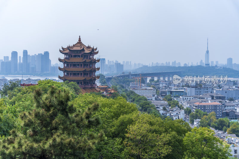 武汉武昌区黄鹤楼公园风景